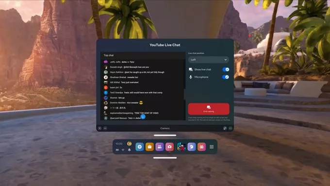Meta Questv59アップデート配信開始YouTubeのライブ配信チャットをオーバーレイ表示可能に MoguLive