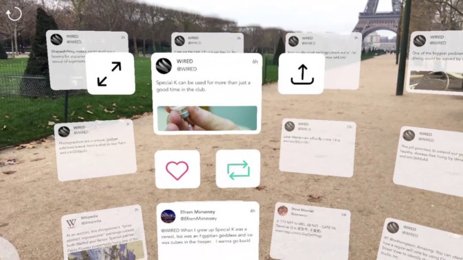 『TweetReality』ツイートが空中に出現する不思議なARアプリ