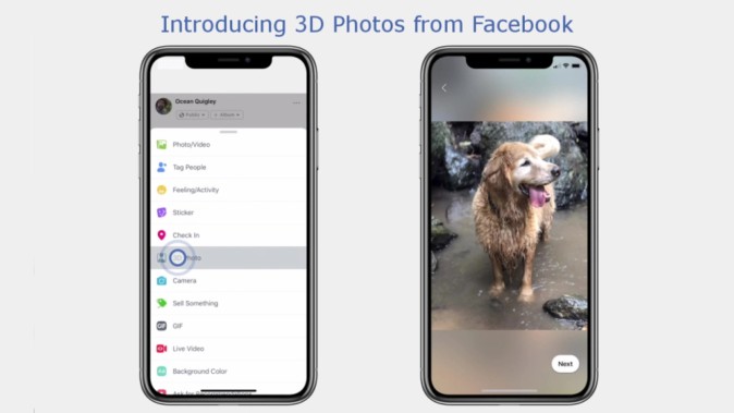 フェイスブック、写真から3D画像を作成・投稿する機能追加