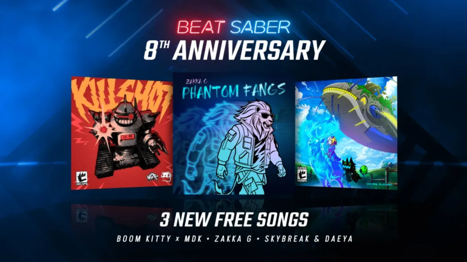 《Beat Saber》8 周年免费追加 3 首新曲 《Beat Saber》8 周年免费追加 3 首新曲