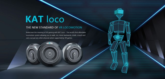 足踏みするだけでVR内を歩けるデバイス「KAT loco」発表、クラウドファンディングが6月中に予定