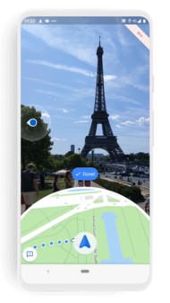 Google マップのARナビがAndroid、iOS両方で利用可能に