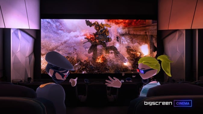 VRで友達と映画を見る「Bigscreen Beta」3D映画レンタル可能に