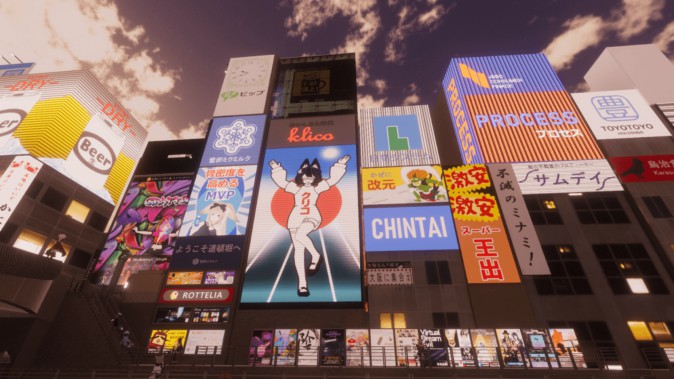 【VRChat】有志制作の「バーチャル道頓堀」が公開！「大阪愛」の詰まった街並みを楽しもう