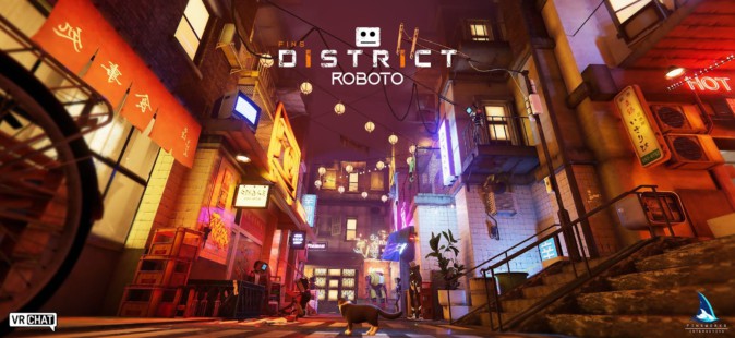 【VRChat】話題の猫ゲー「Stray」に着想を得たサイバーパンクな街「District Roboto」を歩いてみよう