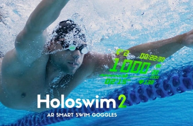 泳ぎながらタイムが見られる水泳ゴーグル「Holoswim2」登場 クラウド