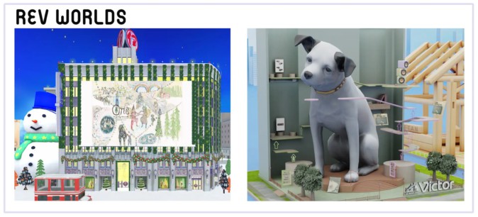 メタバースアプリ「REV WORLDS」に「Victor」の“あの犬”の巨大像が出現！