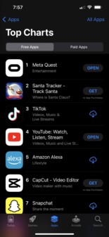 Meta Quest公式アプリが北米App Storeでクリスマスシーズン中にランキング一位に